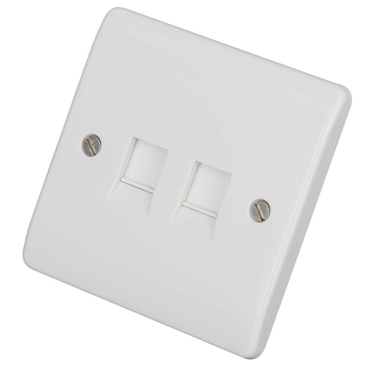 Scolmore Click Mode 1 Gang Twin RJ45 CAT5E Socket