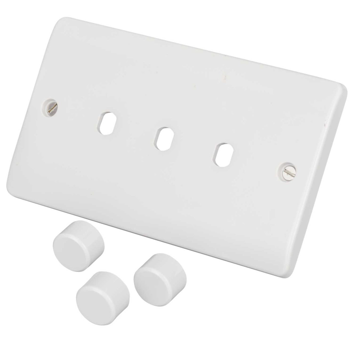 Scolmore Click Mode 3 Gang Dimmer Plate White