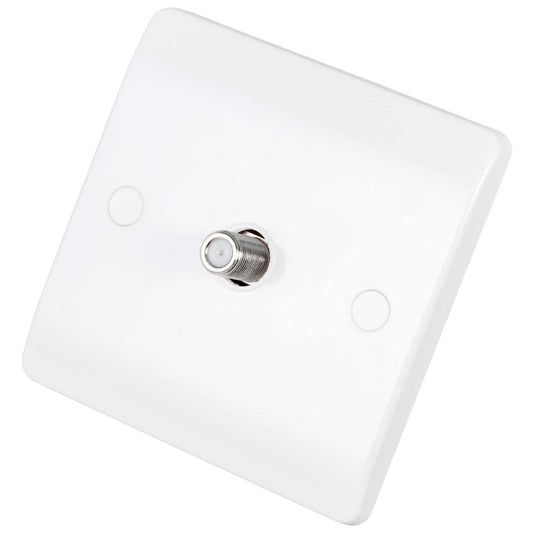 Scolmore Click Mode 1 Gang Non Isolated Satellite Socket White