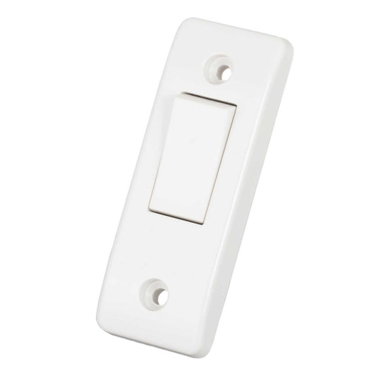 Scolmore Click Mode 10A 1 Gang 2 Way Architrave Switch White