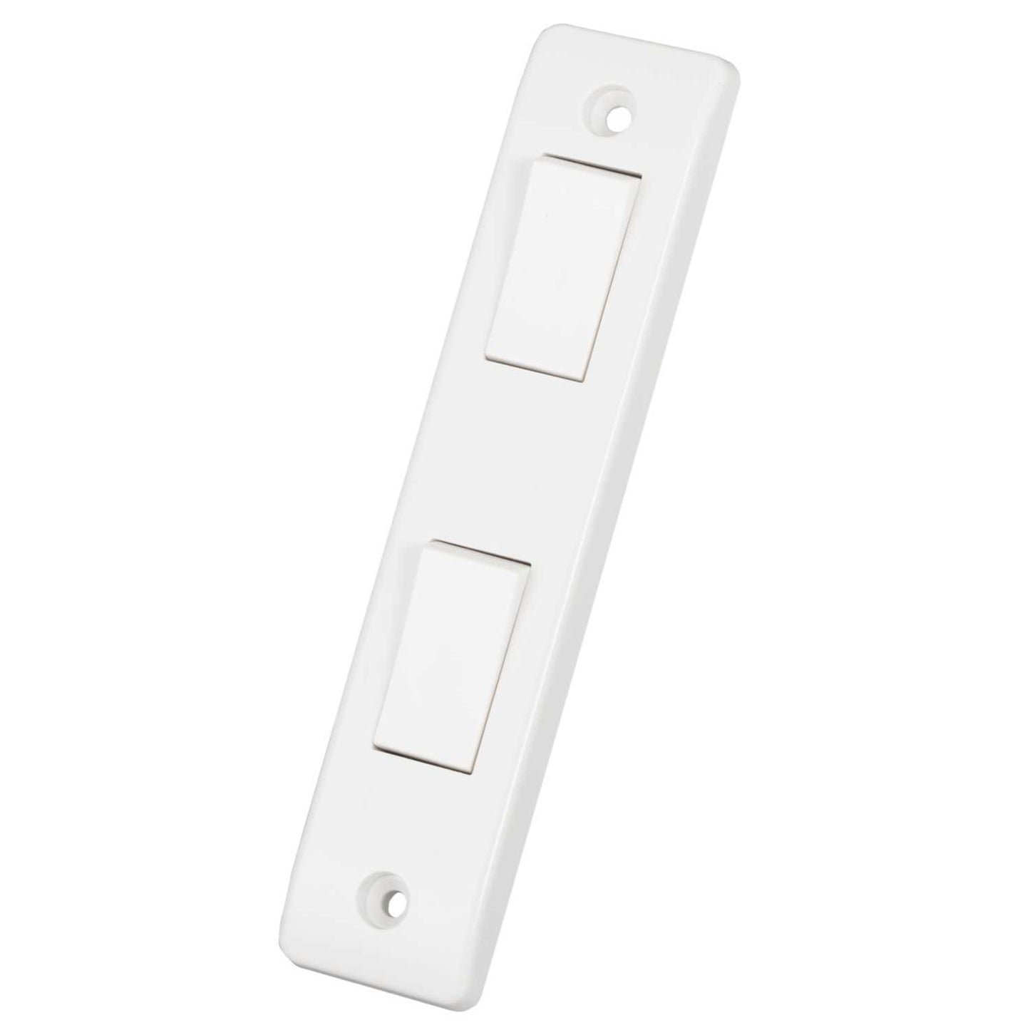 Scolmore Click Mode 10A 2 Gang 2 Way Architrave Switch White