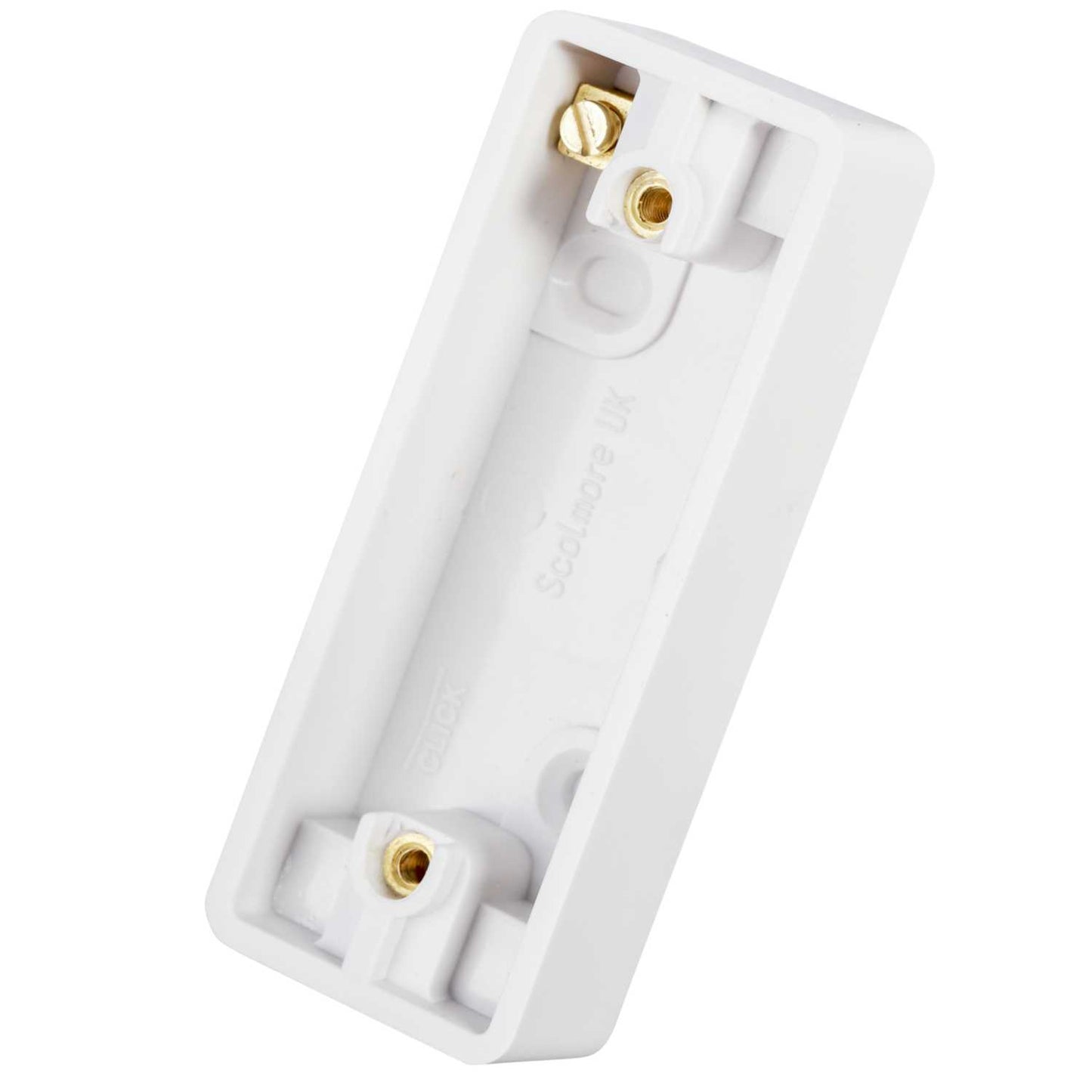 Scolmore Click Mode 1 Gang Architrave Pattress Back Box White