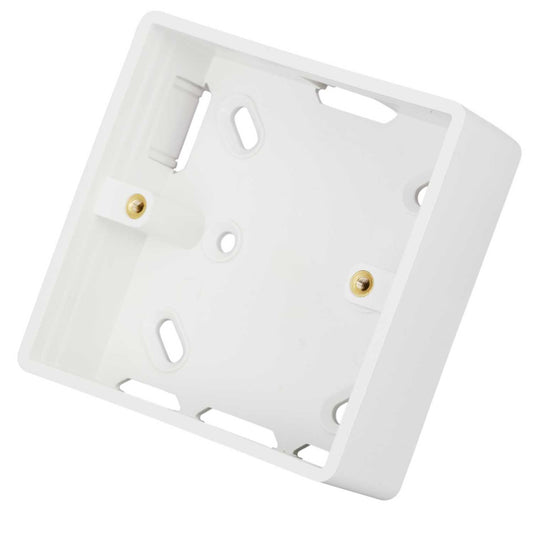 Scolmore Click Mode 1 Gang 29mm PVC Surface Box with Trunking Knockout