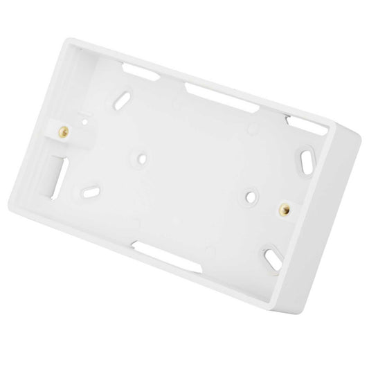 Scolmore Click Mode 2 Gang 29mm PVC Surface Box with Trunking Knockout