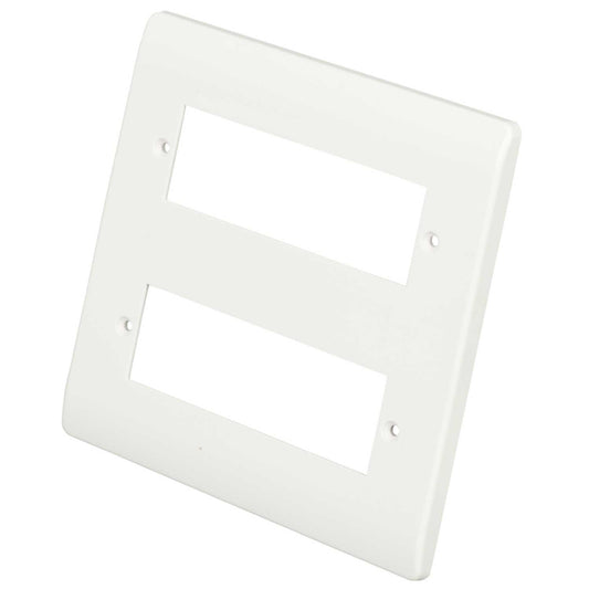 Scolmore Click Mini Grid 12 Mini Grid Module 2 Tier Plate Round Corner Edges White