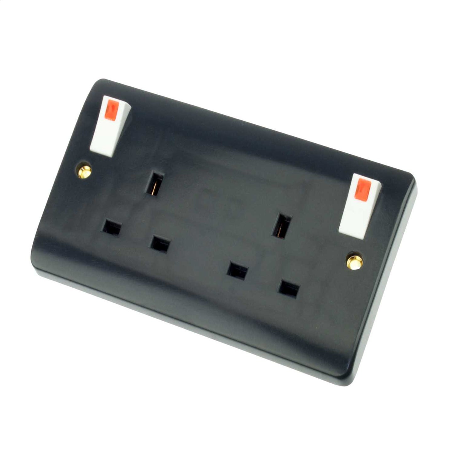 Scolmore Click Part M 13A DP 2 Gang Part M Switched Socket with Neon White Insert Grey