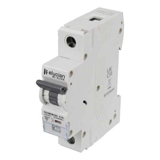 Scolmore Click Elucian 10A Single Pole 6kA C Curve MCB
