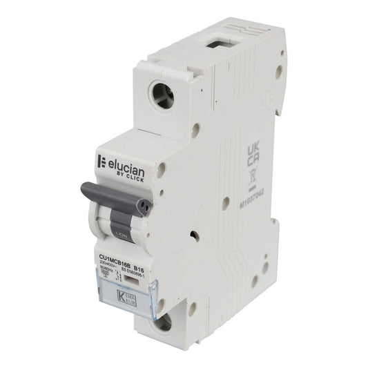 Scolmore Click Elucian 16A Single Pole 6kA B Curve MCB
