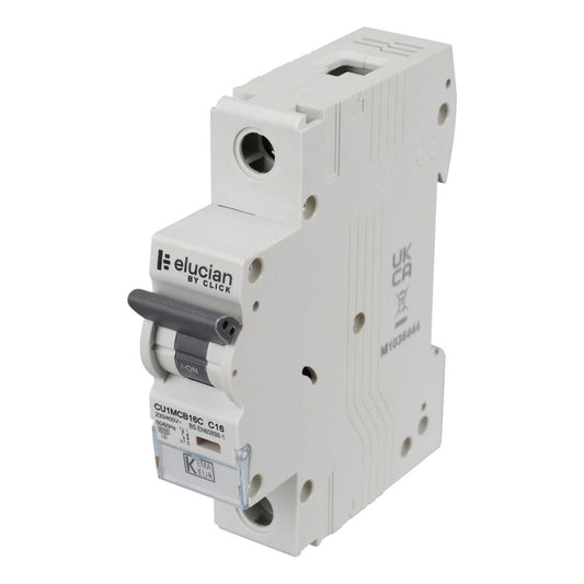 Scolmore Click Elucian 16A Single Pole 6kA C Curve MCB