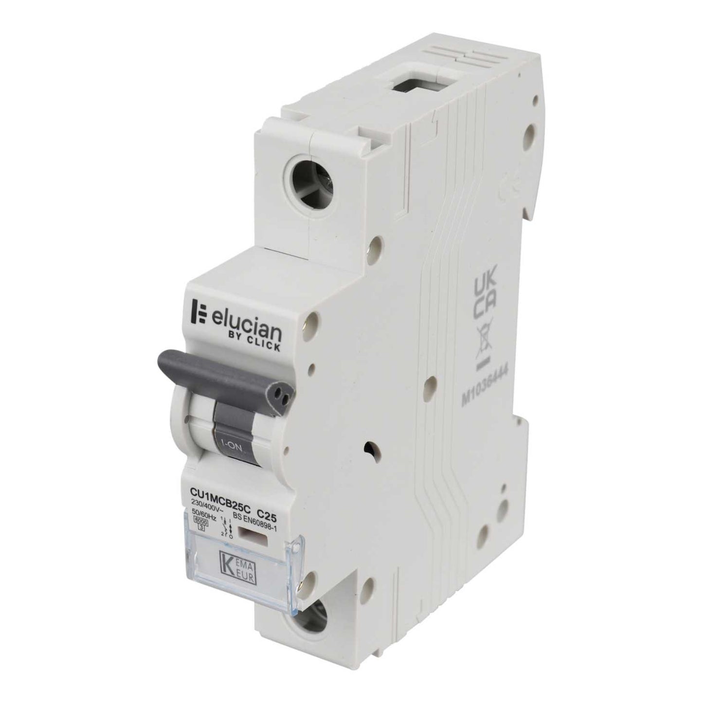 Scolmore Click Elucian 25A Single Pole 6kA C Curve MCB