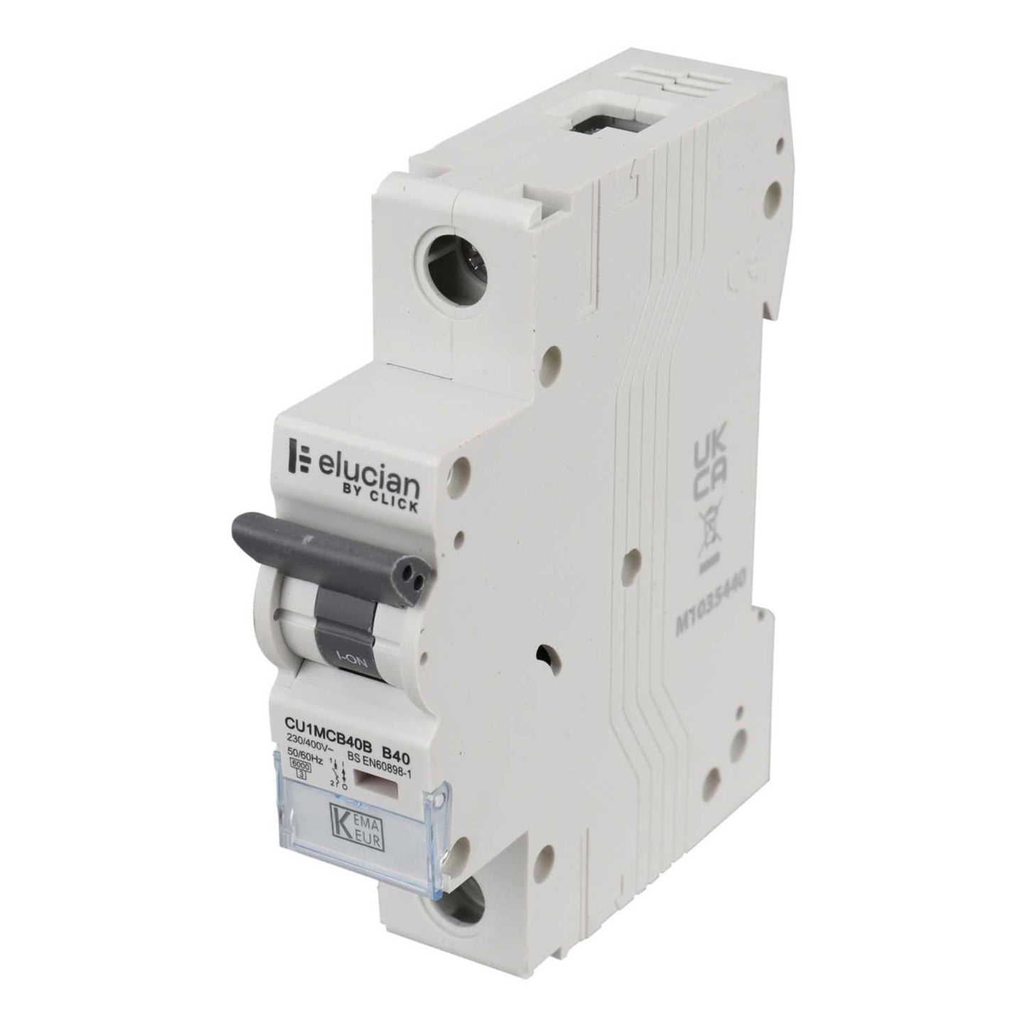 Scolmore Click Elucian 40A Single Pole 6kA B Curve MCB
