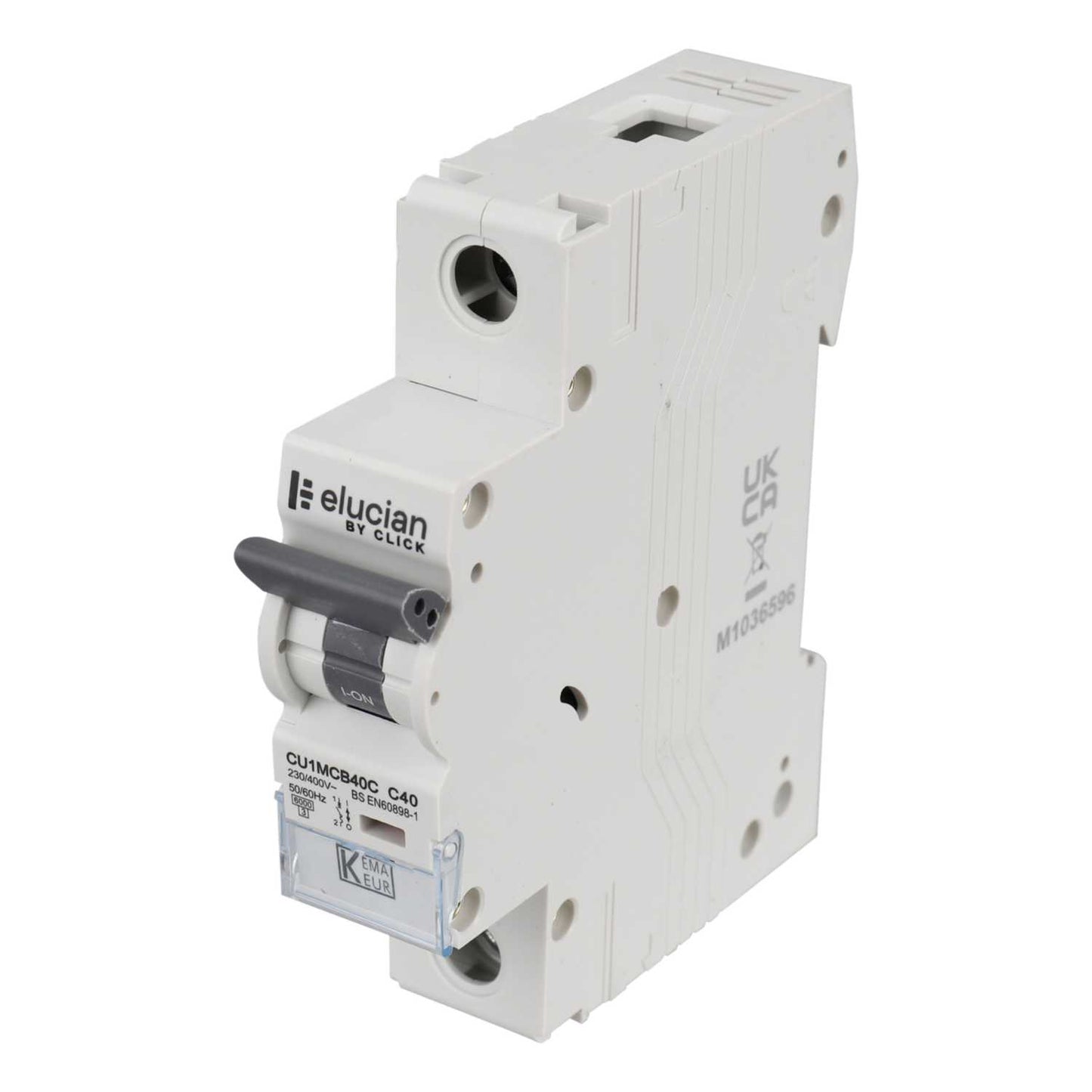 Scolmore Click Elucian 40A Single Pole 6kA C Curve MCB