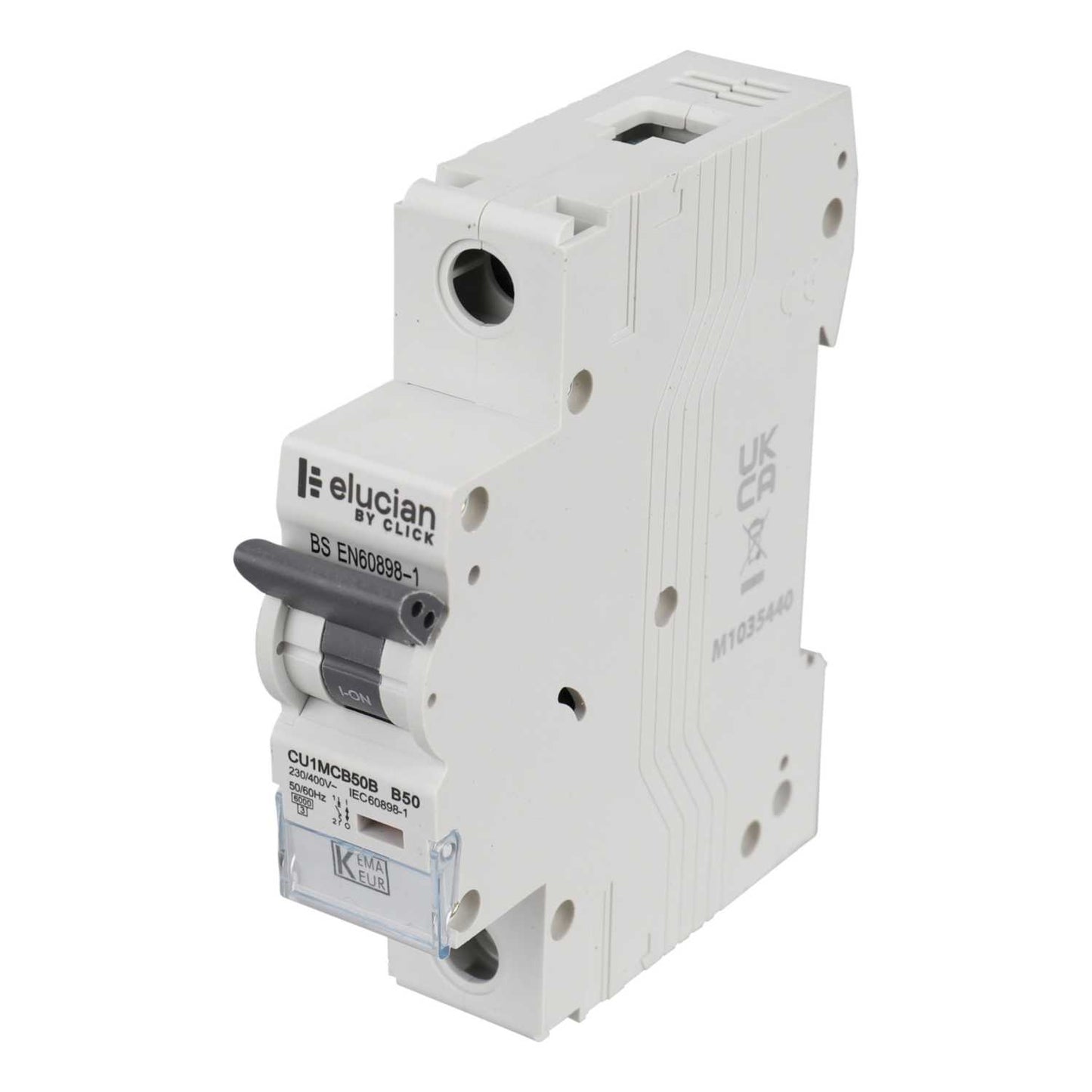 Scolmore Click Elucian 50A Single Pole 6kA B Curve MCB