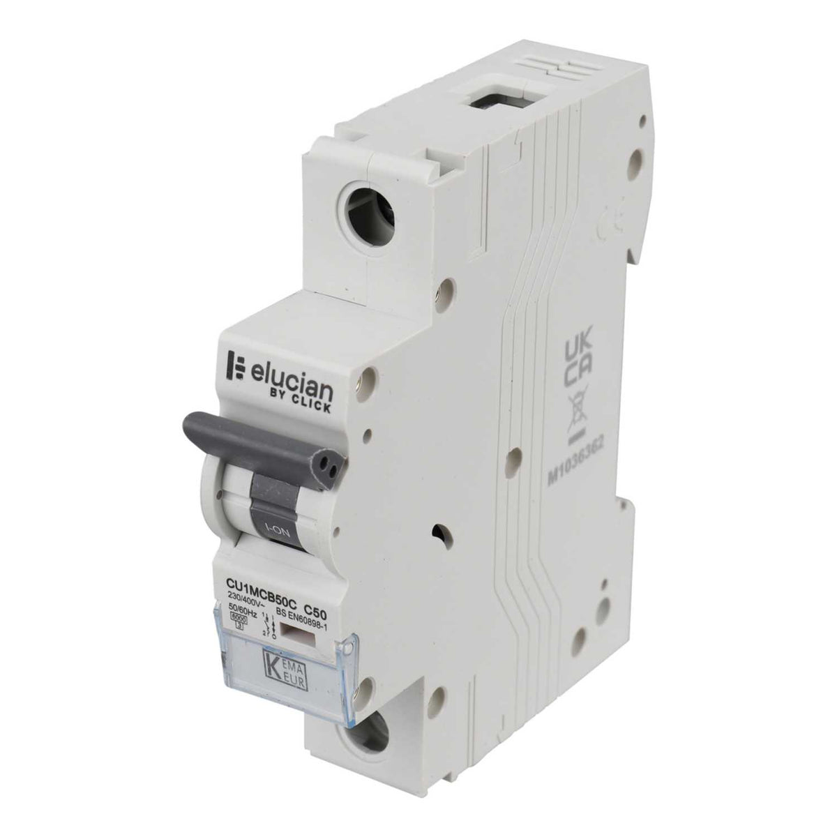 Scolmore Click Elucian 50A Single Pole 6kA C Curve MCB
