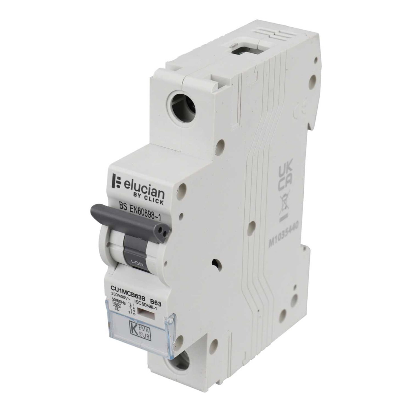 Scolmore Click Elucian 63A Single Pole 6kA B Curve MCB