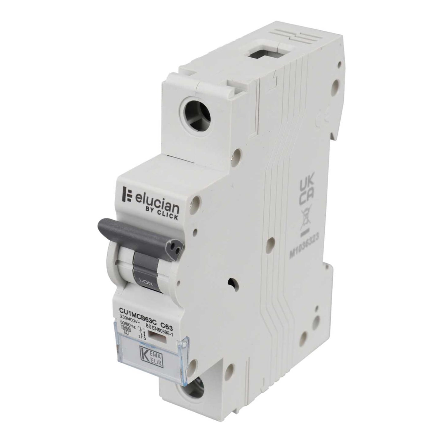 Scolmore Click Elucian 63A Single Pole 6kA C Curve MCB