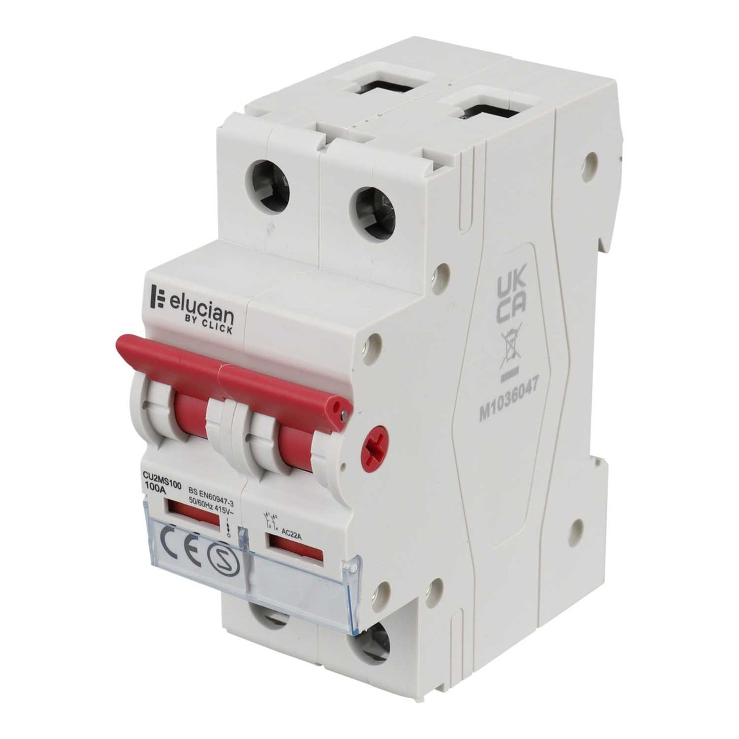Scolmore Click Elucian 100A DP Switch Disconnector Isolator