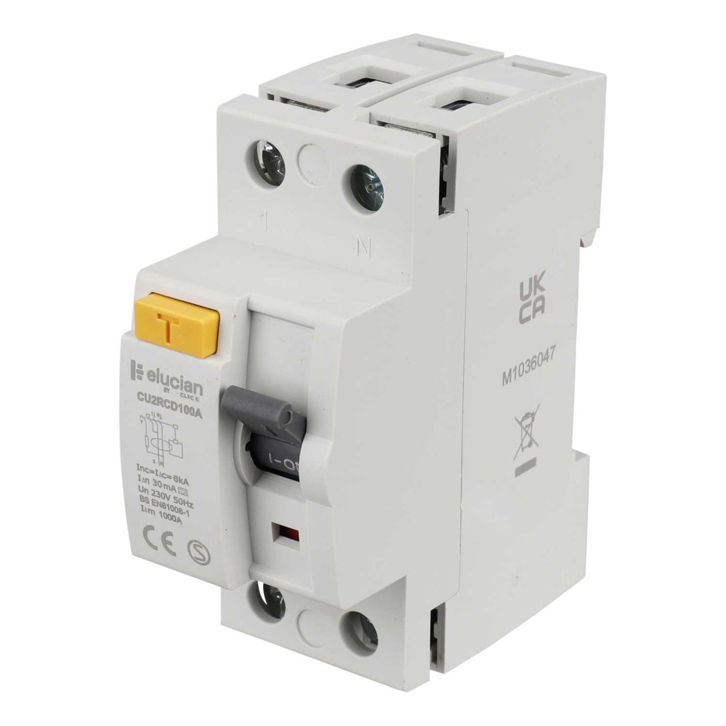 Scolmore Click Elucian 100A 2 Pole 30mA Type A RCD
