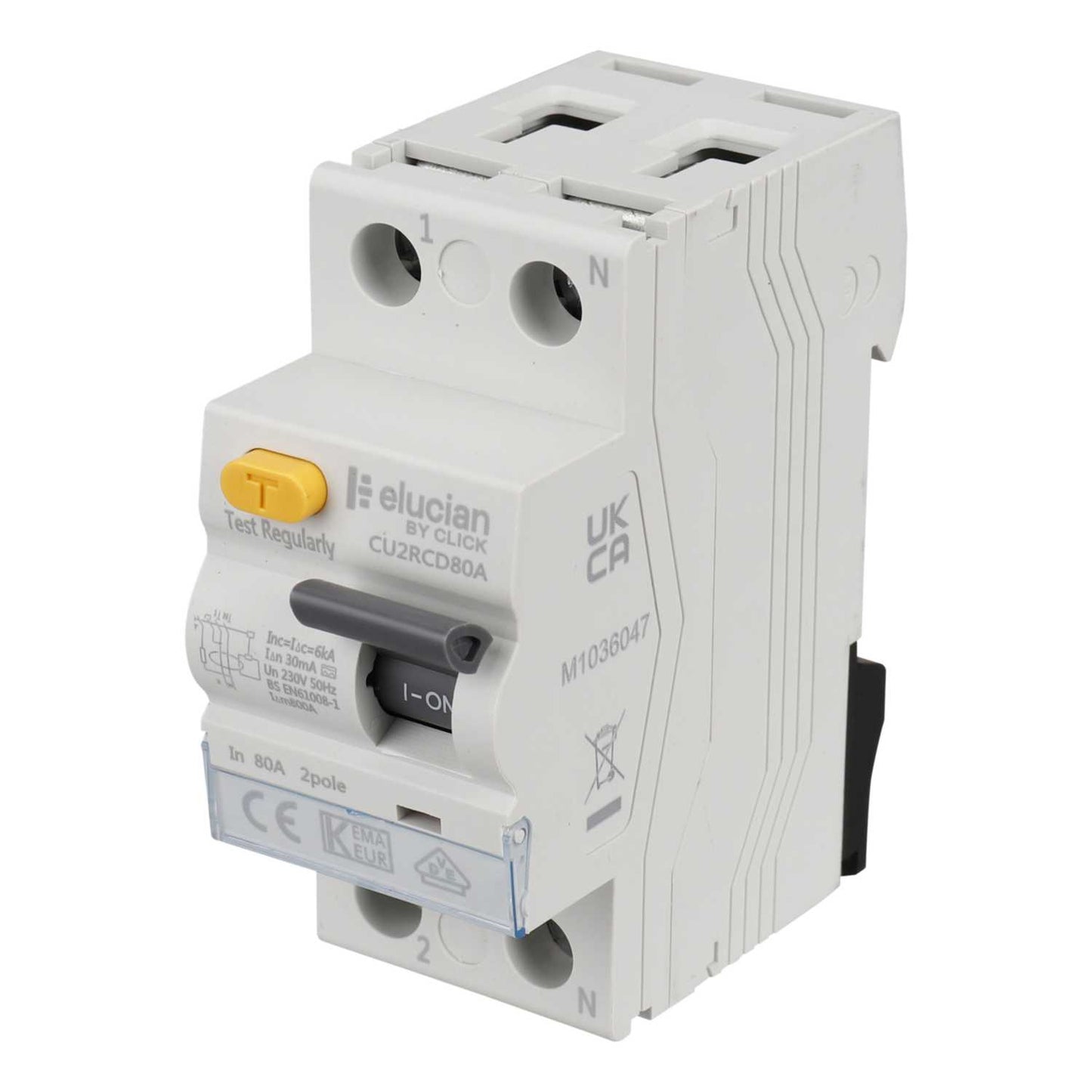 Scolmore Click Elucian 80A 2 Pole 30mA Type A RCD