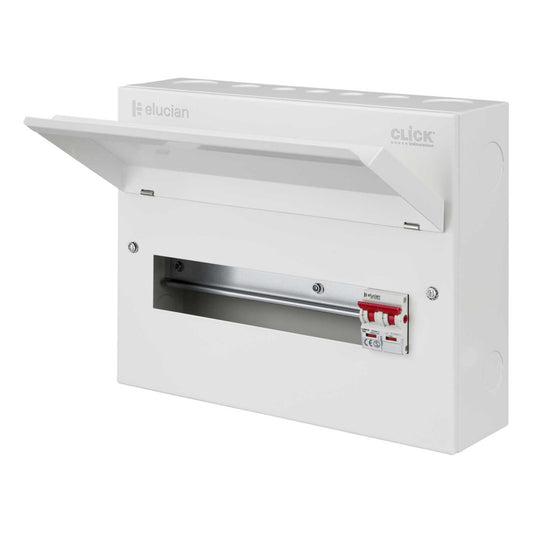 Scolmore Click Elucian 14 Way 100A Isolator Incomer Metal Clad Consumer Unit