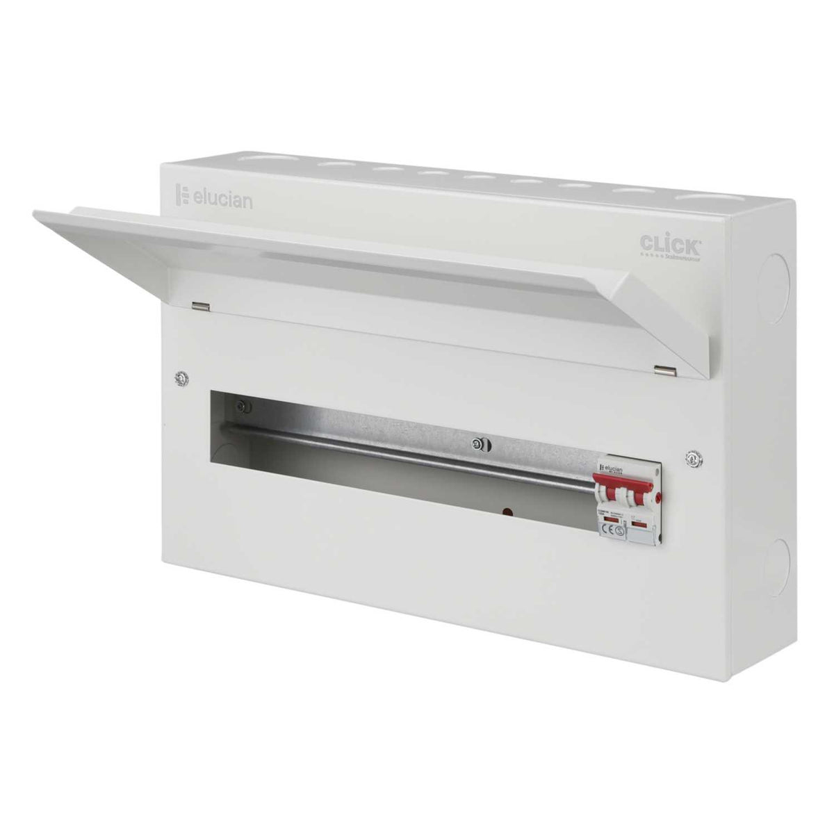 Scolmore Click Elucian 18 Way 100A Isolator Incomer Metal Clad Consumer Unit
