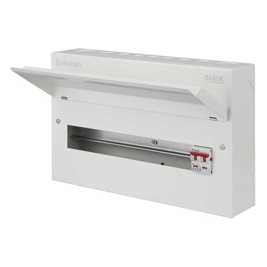 Scolmore Click Elucian 18 Way 100A Isolator Incomer Metal Clad Consumer Unit