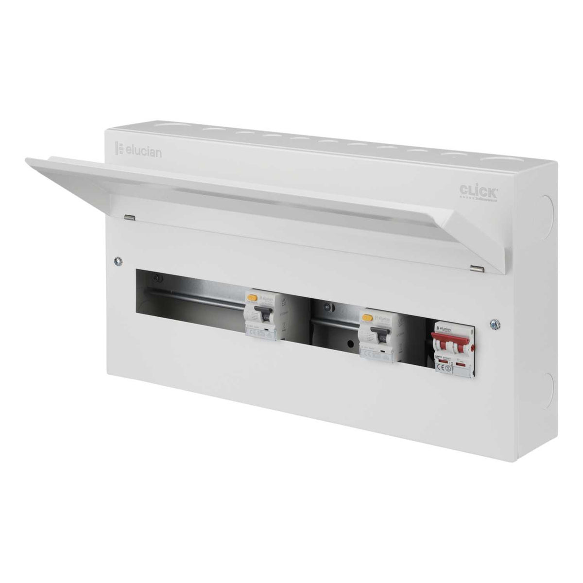Scolmore Click Elucian 22 Way 8 + 8 Dual 80A Type A RCD Metal Clad Consumer Unit