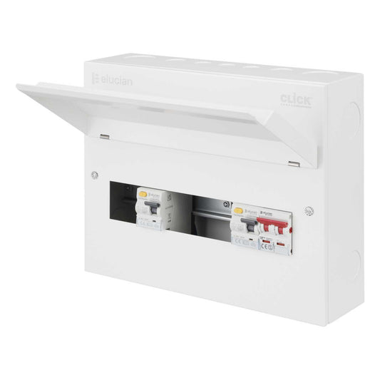 Scolmore Click Elucian 14 Way Dual 80A Type A RCD High Integrity Metal Clad Consumer Unit