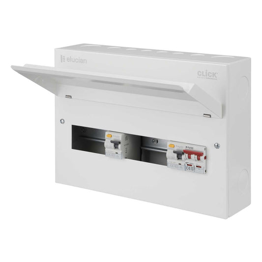 Scolmore Click Elucian 16 Way Dual 80A Type A RCD High Integrity Metal Clad Consumer Unit
