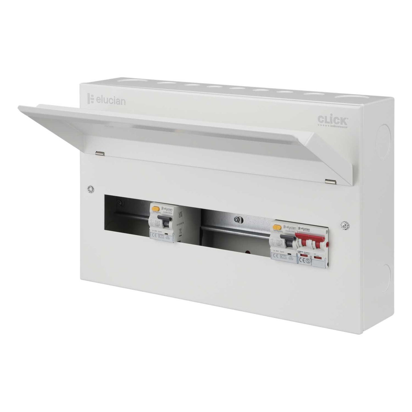 Scolmore Click Elucian 18 Way Dual 80A Type A RCD High Integrity Metal Clad Consumer Unit