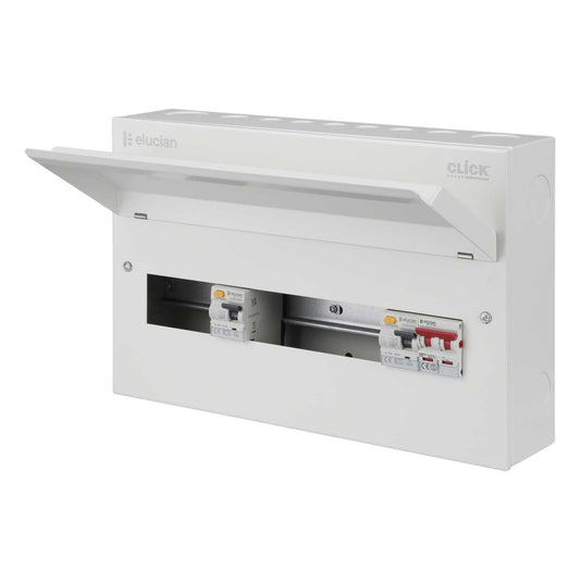 Scolmore Click Elucian 18 Way Dual 80A Type A RCD High Integrity Metal Clad Consumer Unit