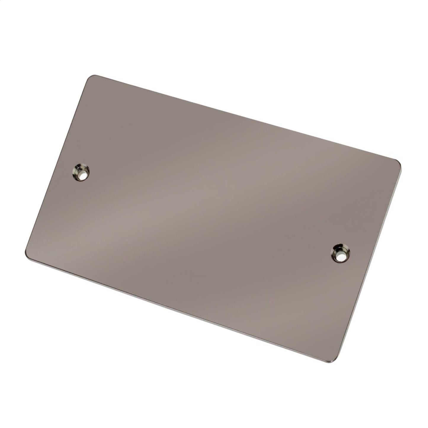 Scolmore Click Define 2 Gang Blank Plate Black Nickel