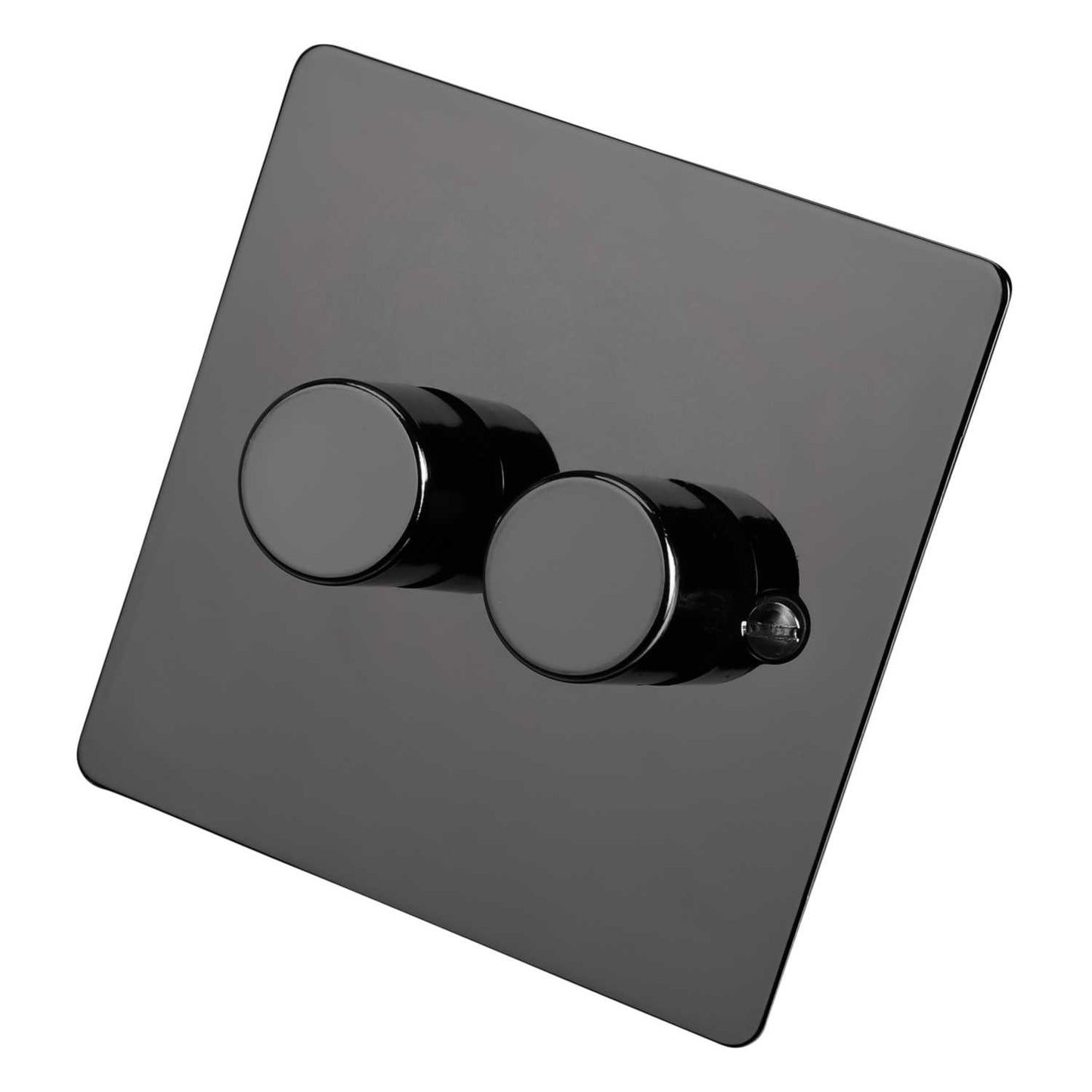 Scolmore Click Define 400W 2 Gang 2 Way Dimmer Switch Black Nickel