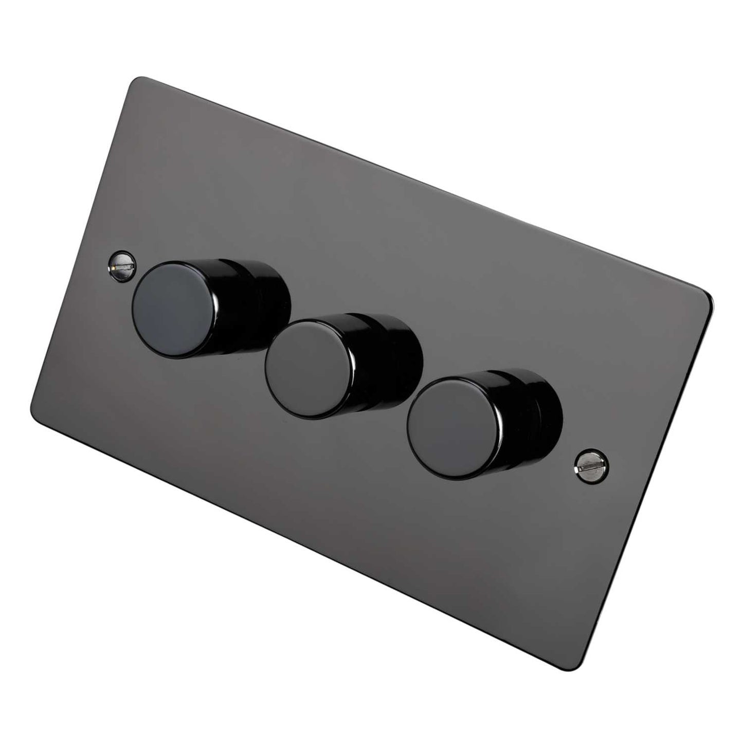 Scolmore Click Define 400W 3 Gang 2 Way Dimmer Switch Black Nickel
