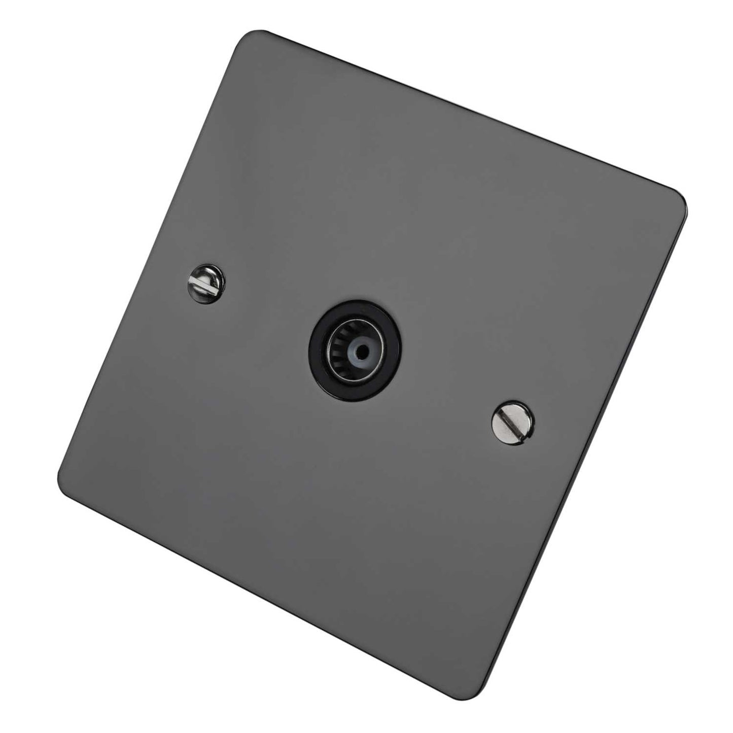 Scolmore Click Define 1 Gang Isolated Coaxial Socket Black Insert Black Nickel