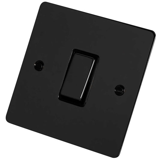 Scolmore Click Define 10A 1 Gang Intermediate Switch Black Insert Black Nickel