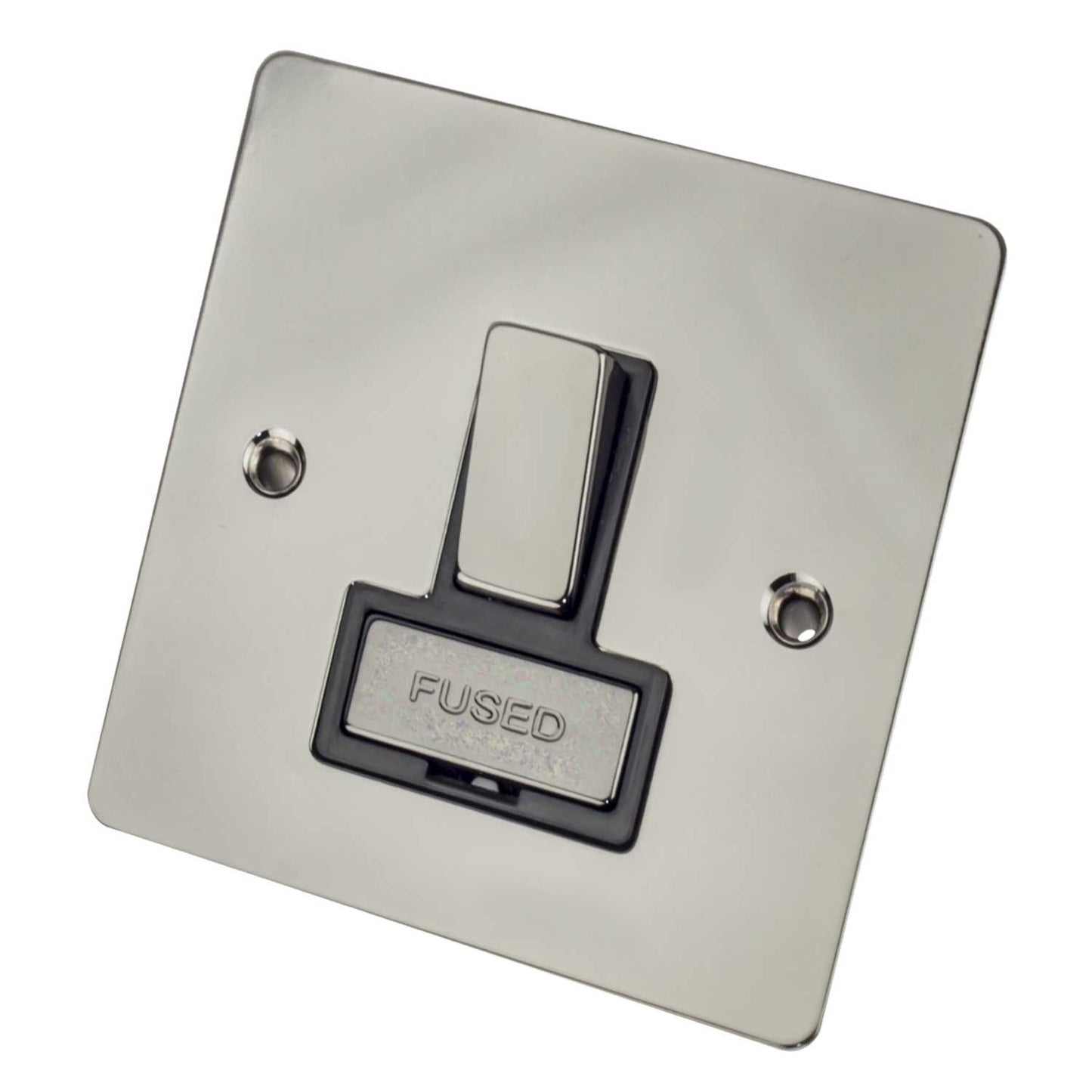 Scolmore Click Define 13A DP Switched Fused Spur Black Insert Black Nickel