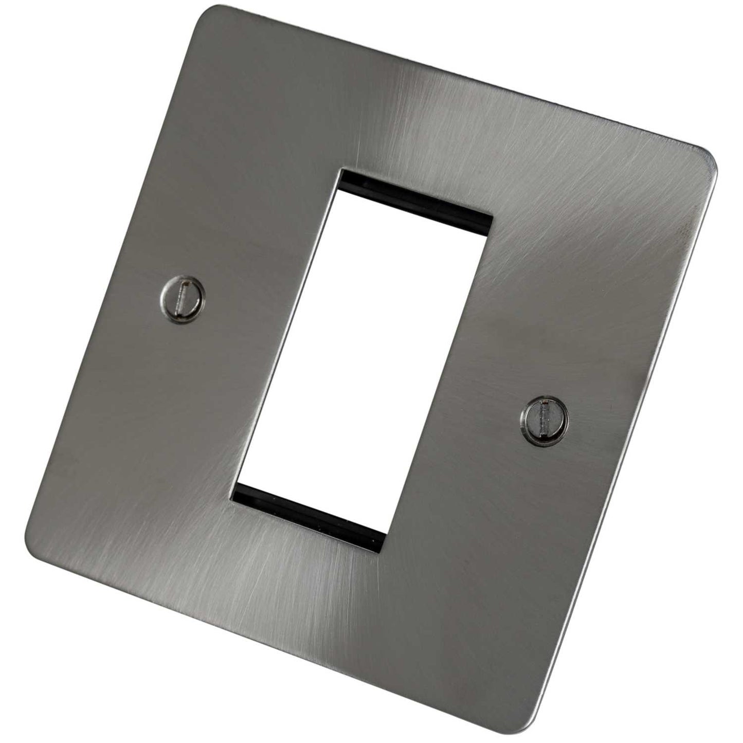 Scolmore Click Define 1 Gang 1 Euro Module Front Plate Brushed Steel