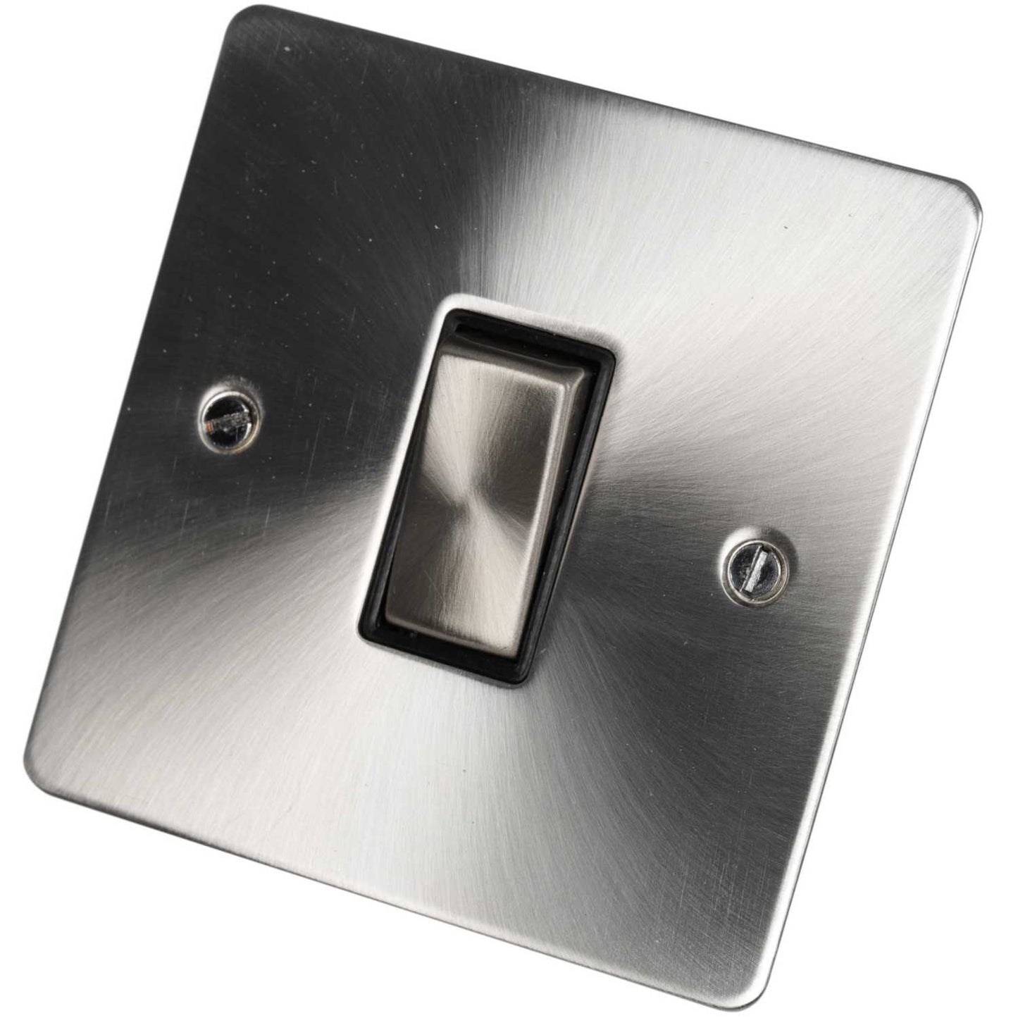 Scolmore Click Define 10A 1 Gang Intermediate Switch Black Insert Brushed Steel