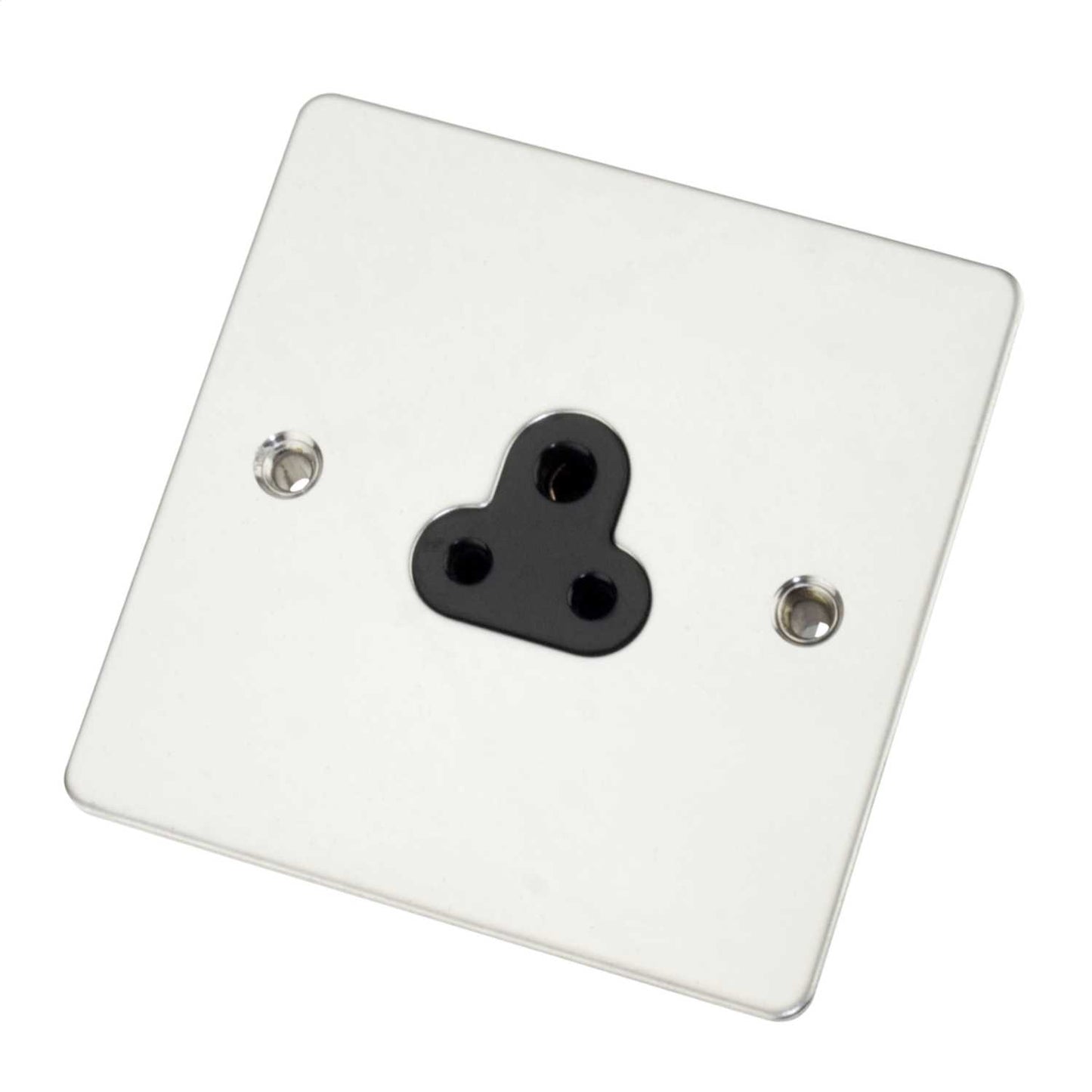 Scolmore Click Define 2A 1 Gang Socket Black Insert Polished Chrome