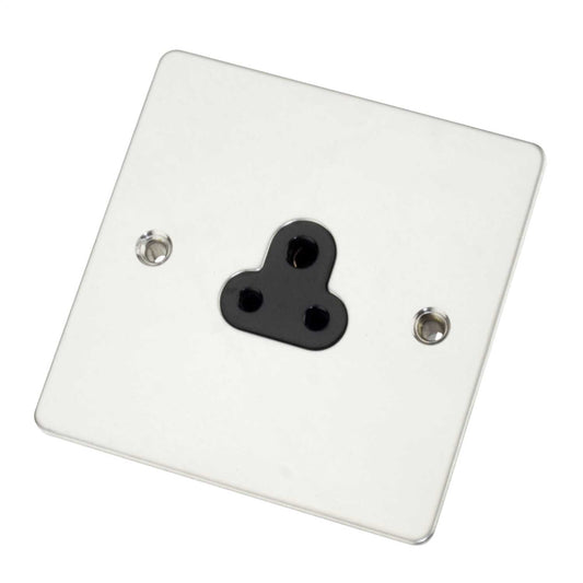Scolmore Click Define 2A 1 Gang Socket Black Insert Polished Chrome