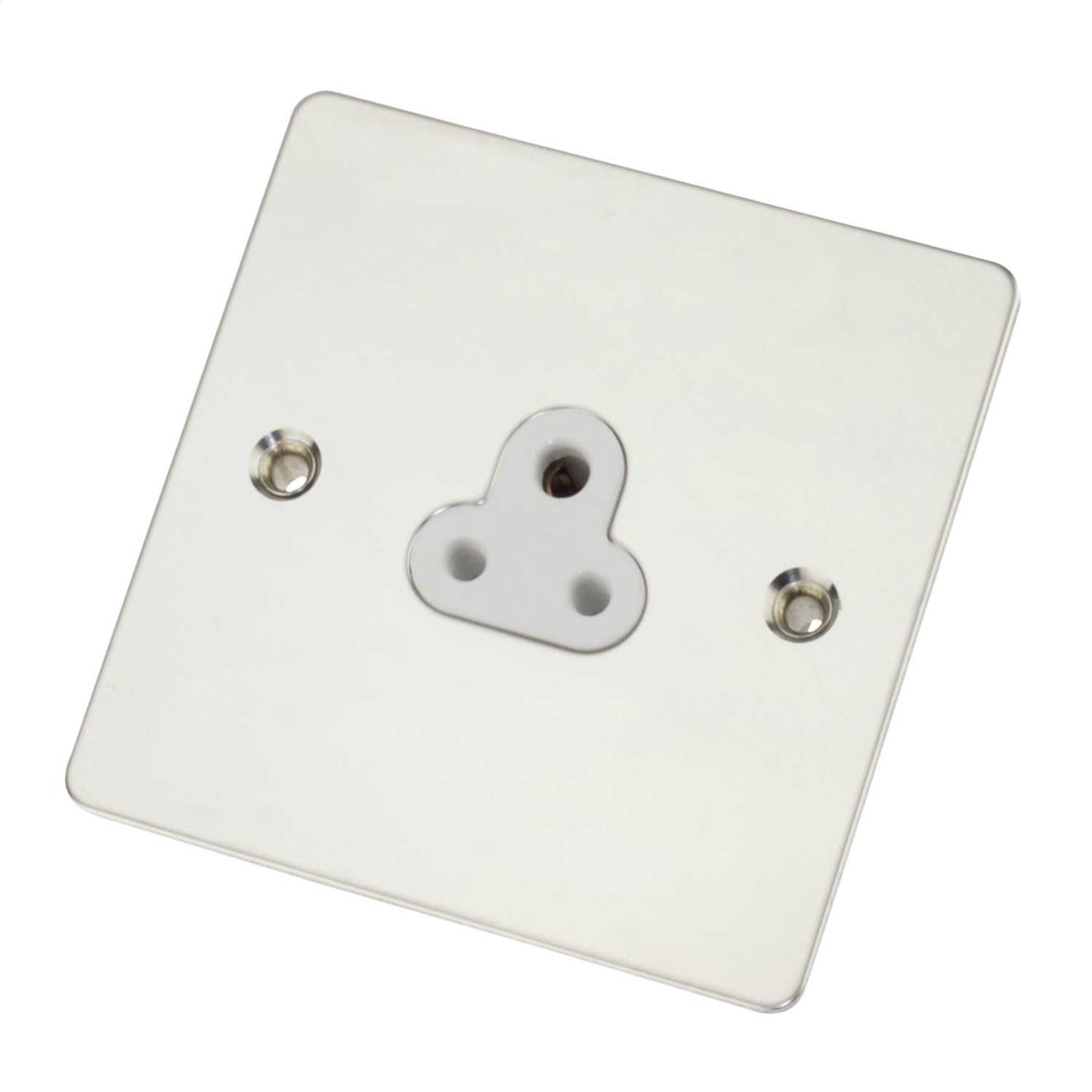 Scolmore Click Define 2A 1 Gang Socket White Insert Polished Chrome