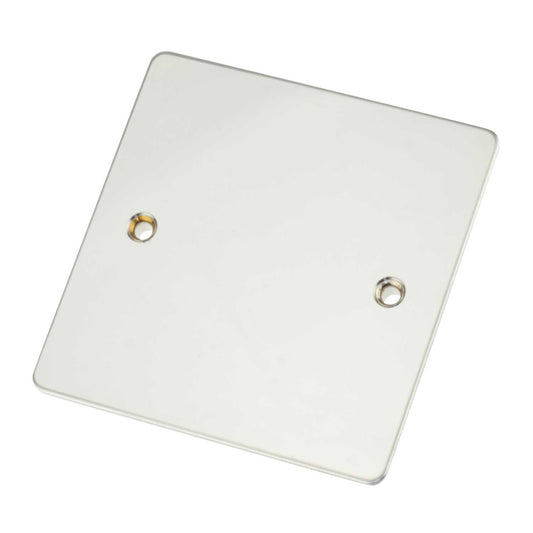Scolmore Click Define 1 Gang Blank Plate Polished Chrome