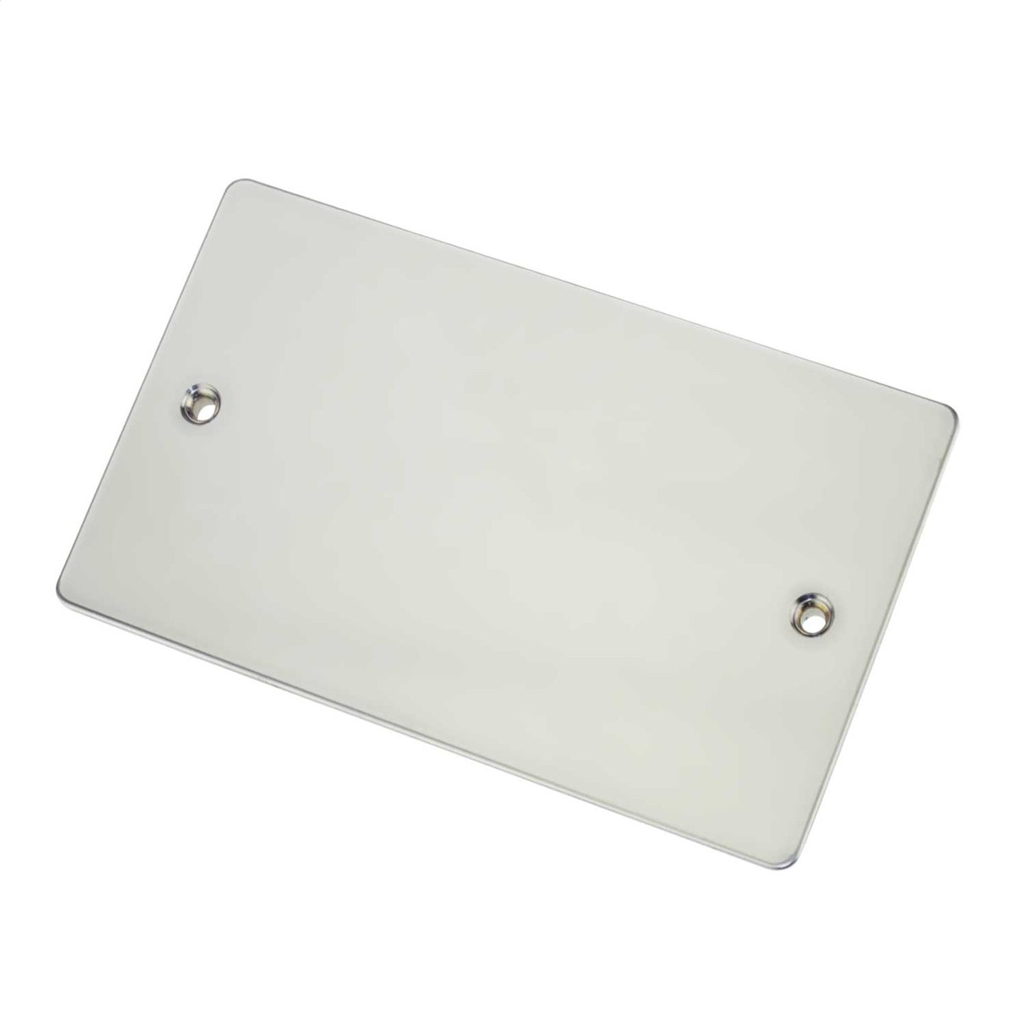 Scolmore Click Define 2 Gang Blank Plate Polished Chrome