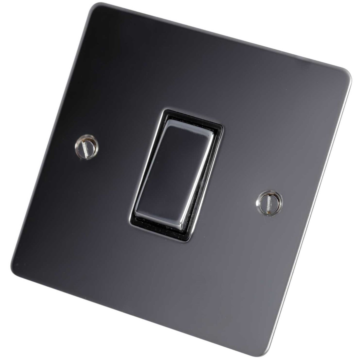 Scolmore Click Define 10A 1 Gang Intermediate Ingot Switch with Black Insert Polished Chrome