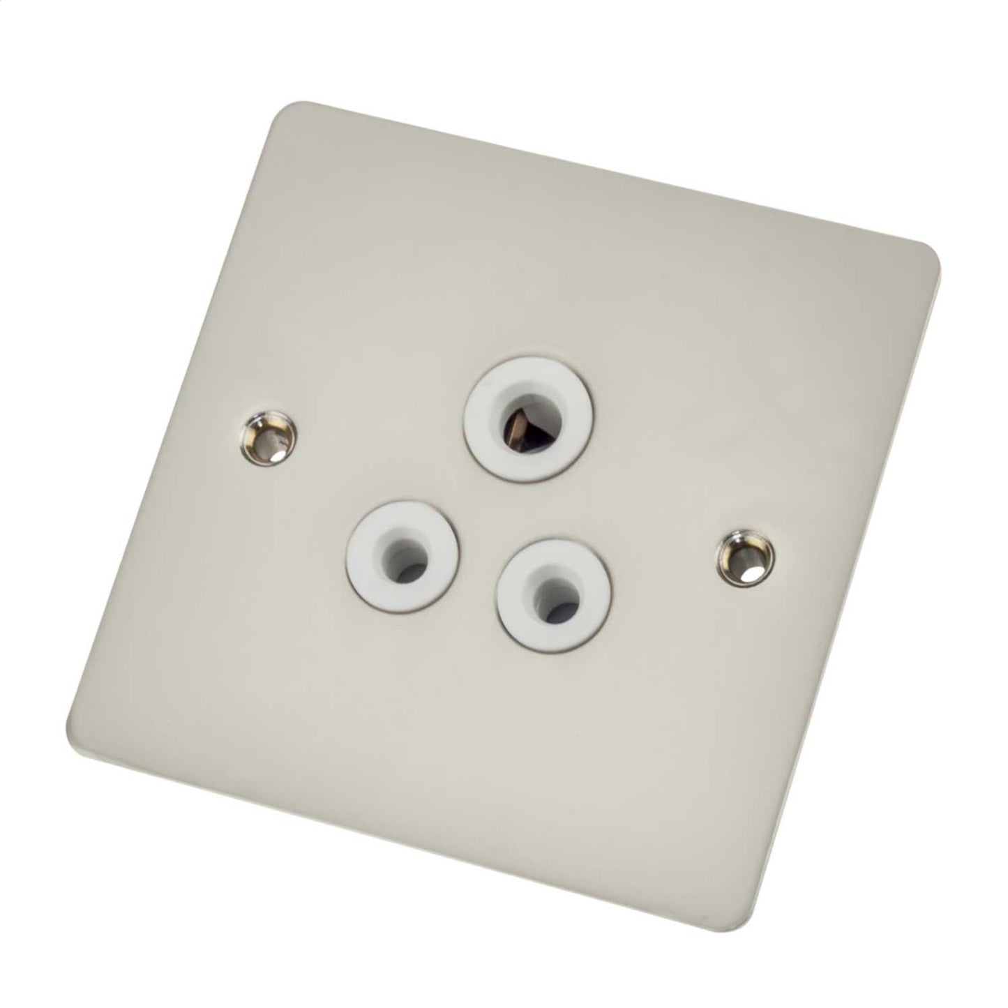 Scolmore Click Define 5A 1 Gang Unswitched Socket White Insert Pearl Nickel