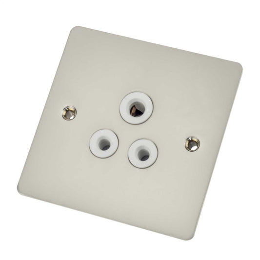 Scolmore Click Define 5A 1 Gang Unswitched Socket White Insert Pearl Nickel