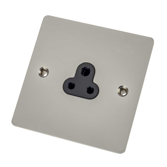 Scolmore Click Define 2A 1 Gang Unswitched Socket Black Insert Pearl Nickel