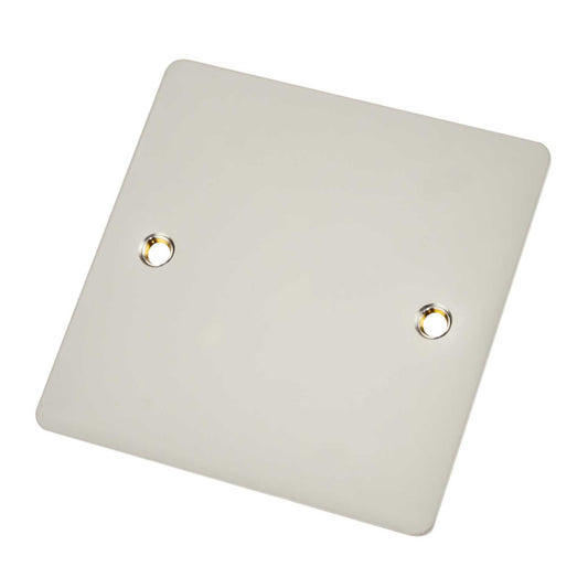 Scolmore Click Define 1 Gang Blank Plate Pearl Nickel