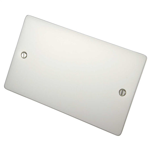 Scolmore Click Define 2 Gang Blank Plate Pearl Nickel